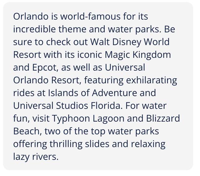 Theme & Water Park Recommendations, Orlando, FL